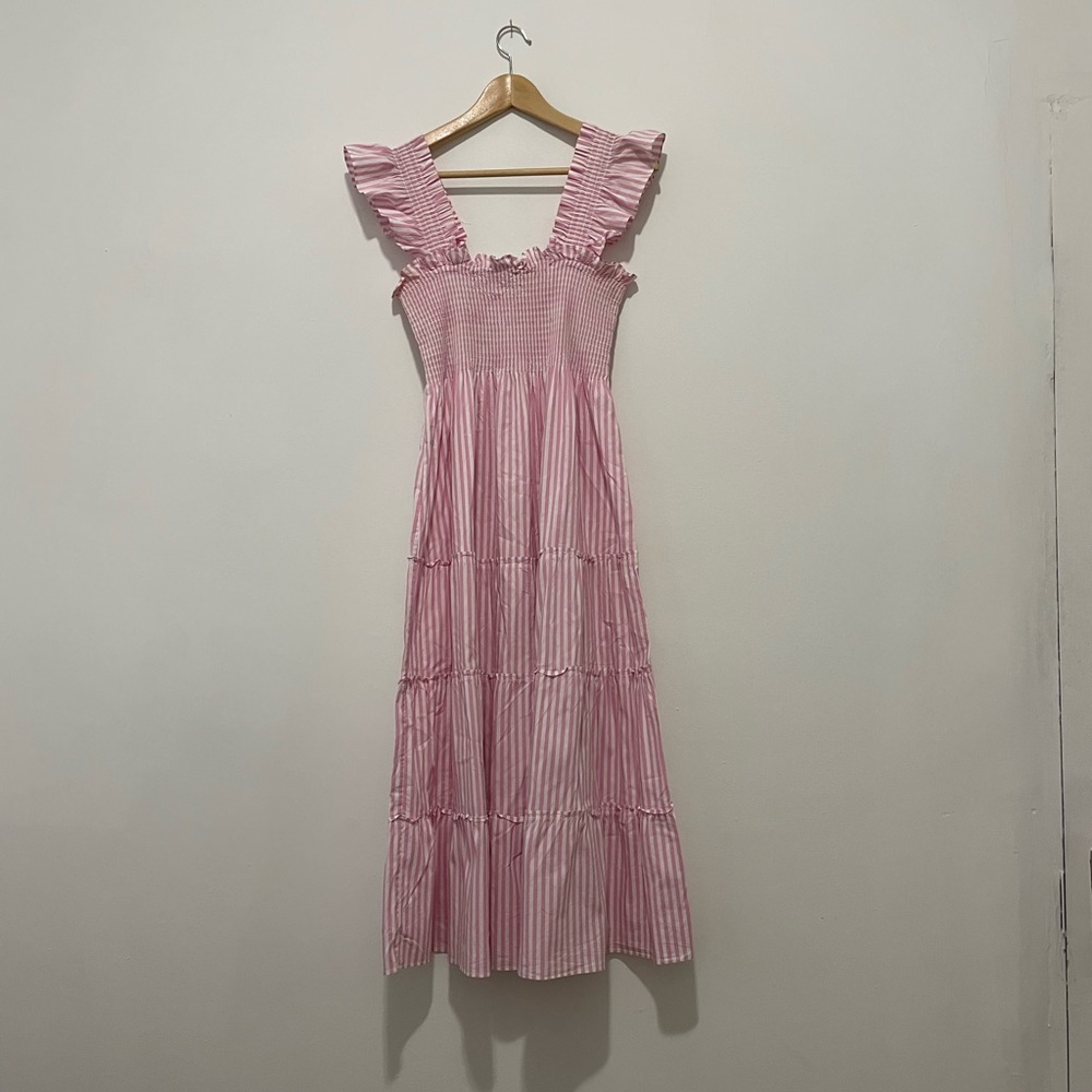 Hill House Bubblegum Stripe Ellie Nap Dress Size Small